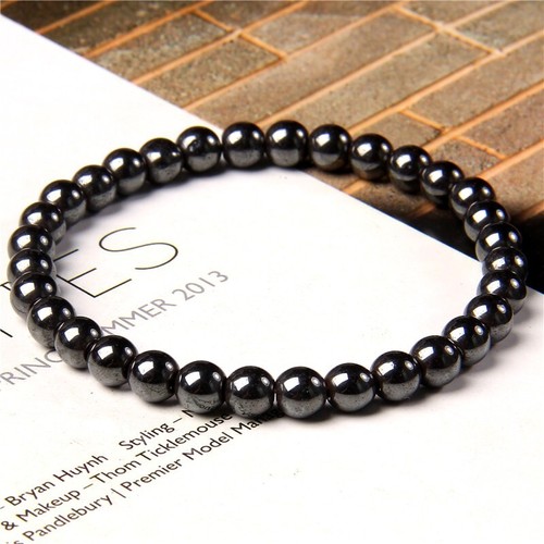 Bracelet perles hématite - de,