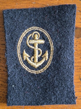 Insigne Tissu Marine Ancre à
