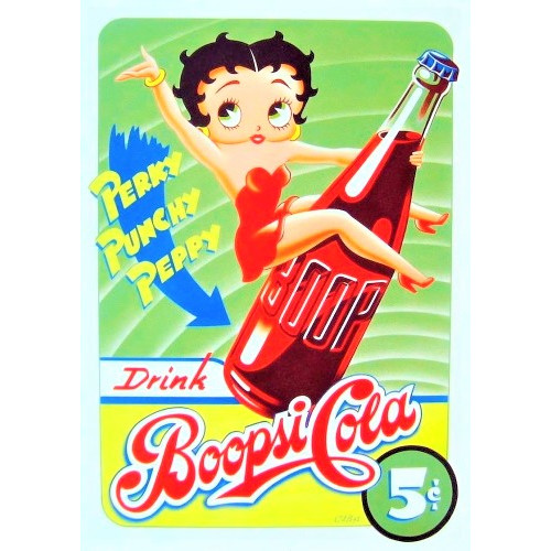 Plaque metal betty - boop,