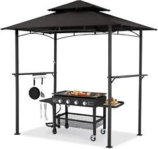 Abri Barbecue avec Double Toit, Tonnelle de Jardin Exterieur - Tissu Imperméable