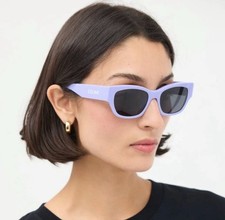 NIB CELINE WOMEN SQUARE SUNGLASSES CL40197U 78A LILAC GREY 56-21-145 FULL SET