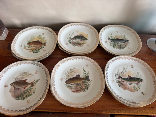 Assiettes anciennes décor - assiettes,