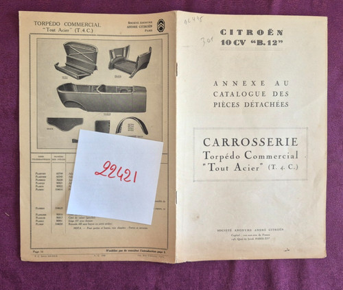 22421 citroen 10cv - n°22421,
