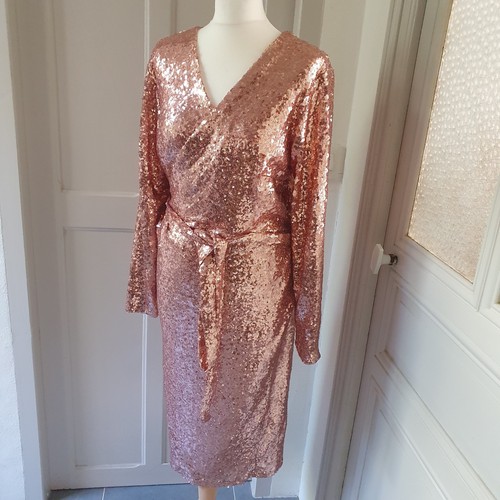 Eloquii robe portefeuille rose