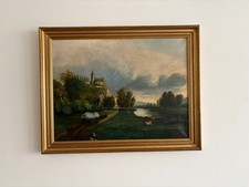 Huile sur toile : Paysage