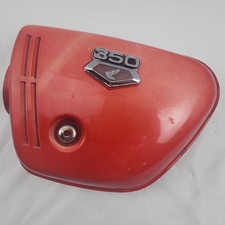 OEM Early Honda CB350 Left Side Cover Sidecover Panel with Small Emblem Red