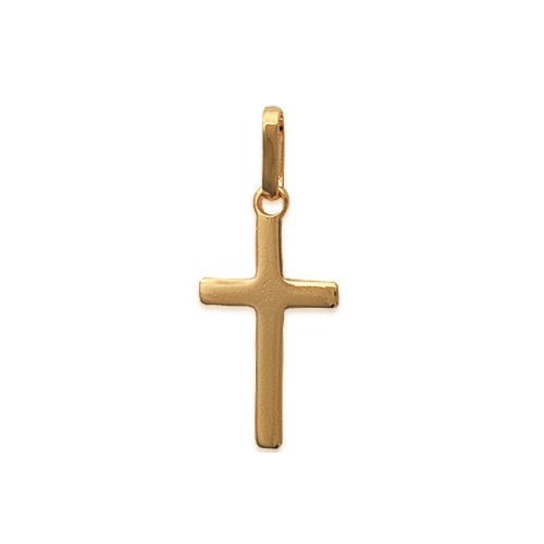 Pendentif croix plaqué or - pendentif,