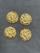 4 rosaces en laiton anciennes