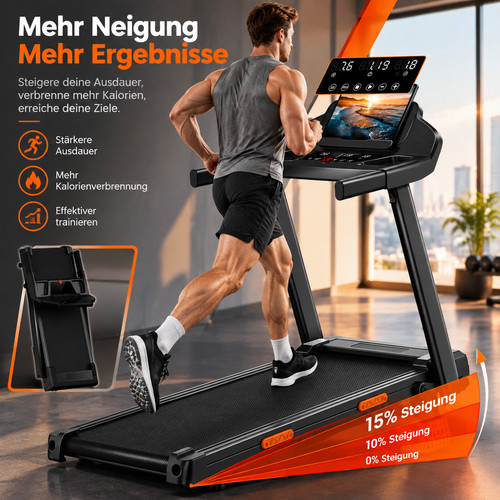 Tapis course avec pente - course, de