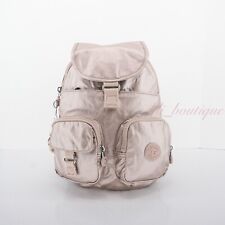 NWT Kipling BP4030 Lovebug Travel Small Backpack Polyamide Quartz Metallic $109
