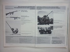 2/80 PUB COMMERCE INTERNATIONAL GROUP FUSIL CANON JEEP ARMEE ARMEMENT FRENCH AD