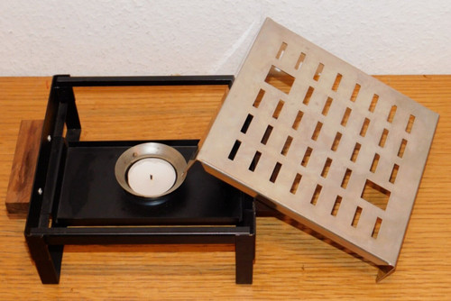Vintage support bougie rechaud - support,