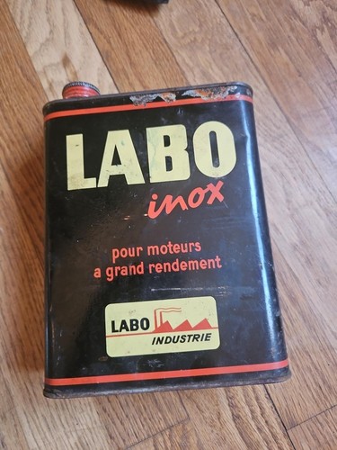 Ancien bidon huile labo inox - labo,