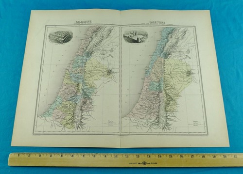 Antique double map - antique,