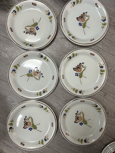 Assiettes plate fleurie - assiettes,