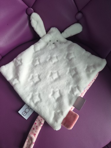 Doudou plat lapin - , rose