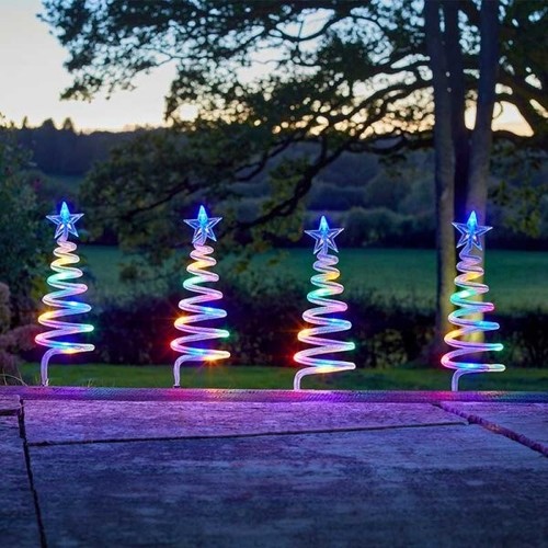 Noël spirale piquet lumières - noël,