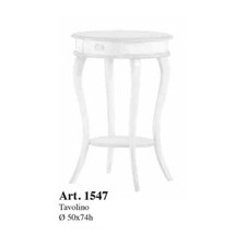 Petite Table De Sofa Salon Rond Art Pauvre Blanc Matt Diamètre 50