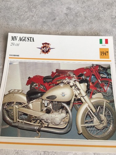 Agusta 250 cm3 1947 - , carte