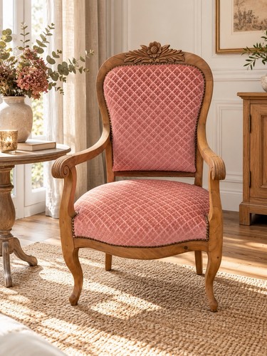 Fauteuil bois tissu - et,