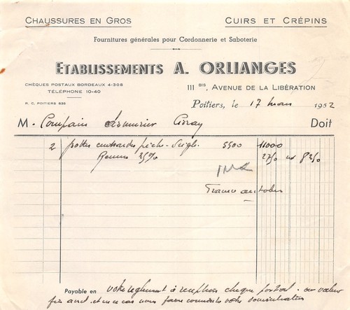 1952 fournitures generales - fournitures,