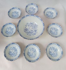 Seltmann Weiden: Service A Desserts/ Fruits Aux Sirop Bleu Chine 9 Pieces