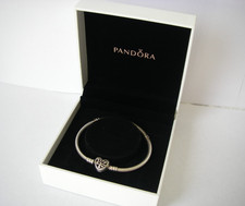 PANDORA joli bracelet 14gr en Argent massif 925 N°371 charms coeur