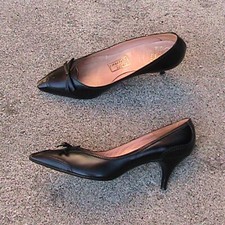 Escarpins LEROUX cuir noir mat