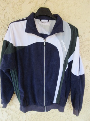 Veste adidas vintage bleu - veste,