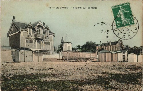 Cpa crotoy chalets sur - cpa,
