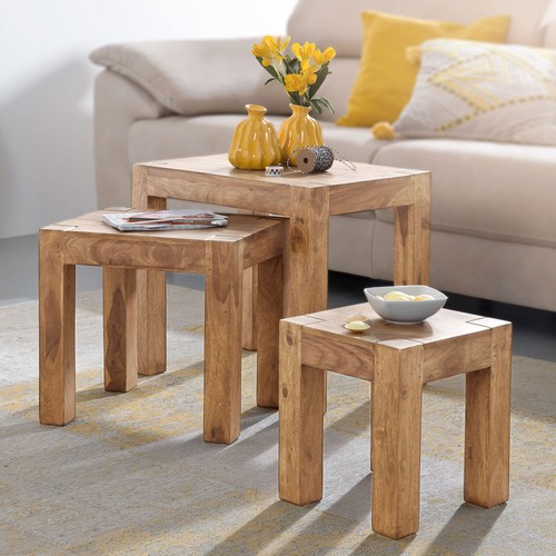Finebuy tables gigogne - tables, bois