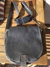 Authentique Sac Bandouliere Cuir Bleu Ikks