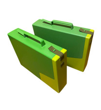 MAGIS LA VALISE Document Cases Set of 2 Green & Yellow Discontinued Product