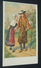 CHROMO 1880-1899 IN THE GARDEN OF THE LOUVRE LORIN TOYS PARIS BRETAGNE BREIZH