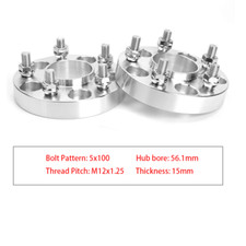 2x15mm 5x100 Élargisseur de