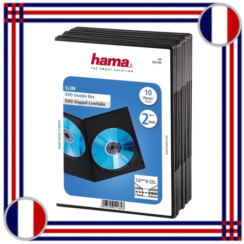 Hama boîtier dvd slim double - slim,