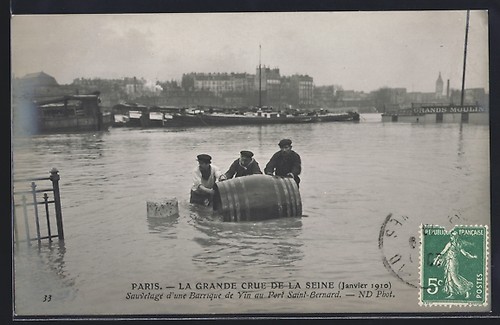 Carte postale paris sauvetage - carte, paris,