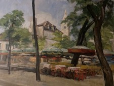 Belle Peinture 1950 Ville