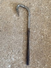 Antique Cannes knob or umbrella stork / heron Art Nouveau silver metal 