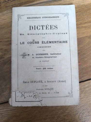 Ancien livre scolaire dictée - ancien,