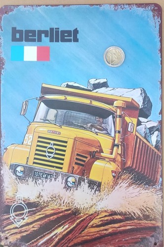 Berliet plaque métallique - berliet,