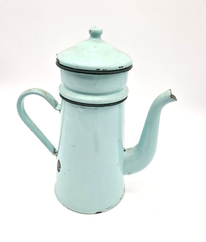 Ancienne cafetière émaillée - ancienne,