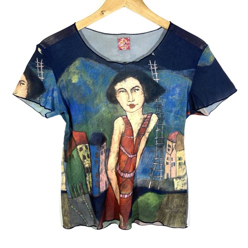 Top mesh graphique cyber boho - graphique,