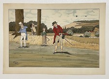 LITHOGRAPHIE POCHOIR SCÈNE