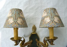 PAIRE d'abat-jours motif art