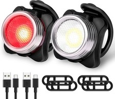 💡Eclairages LED Lampe Rechargeable Vélo Feu Avant Arrière Velo Vtt Bicyclette