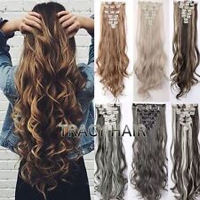 Real As Human 8 Pieaces Hair Clip In Hair Extensions Full Head Ombre Blonde H818