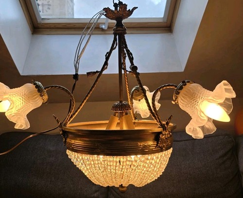 Lustre pampilles corbeille - pampilles,