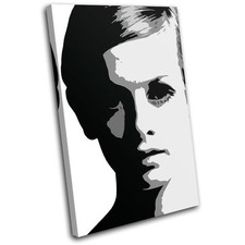 Twiggy Model Iconic Celebrities SINGLE TOILE murale ART Photo Print
