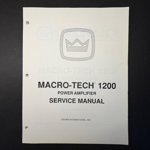 Vintage crown macro tech 1200 - macro-tech,